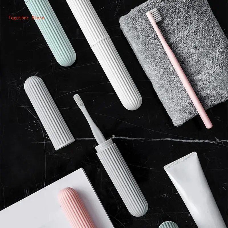 Portable Toothbrush Box with Lid  Protective Holder Cover Storage for CASE for Outdoor Traveling Camping  Dust Proof 6XDD 5