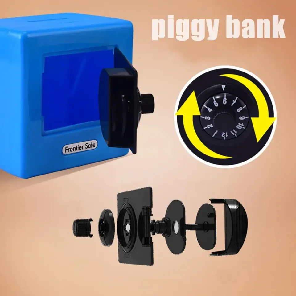 Cartoon Mini Coin Box Toy for Boys Girls Creative Secure Case Piggy Bank Children Gift Passward Deposit Box Educational Toys 6