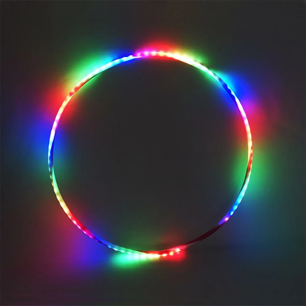 LED Colorful Fitness Circle Sport Hoop Loose Weight Home Indoor Removable Multi-Color Sports Hoop Gym Fitness Equipments