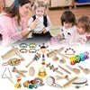 Wooden Rattles Baby Toys Grasp Play Game Teething Kids Toy Bed Bell Sand Hammer Educational Toy Musical Instruments for Children 1