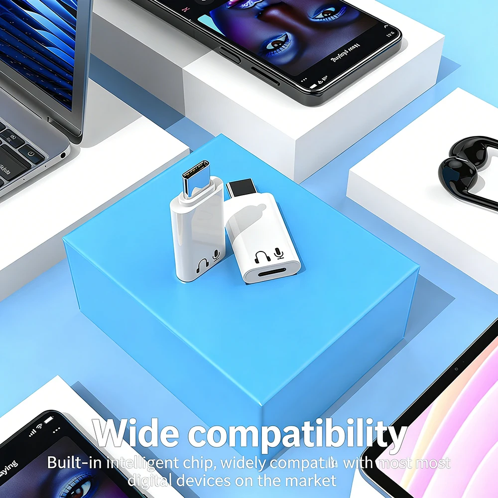 아이폰 16/15 시리즈용 USB-C to Lightning 헤드폰 오디오 어댑터 |   안드로이드 및 USB-C 기기용 Type-C-라이트닝 컨버터