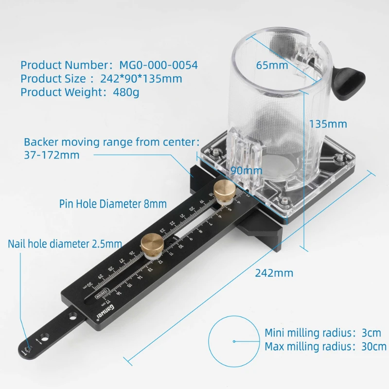 Woodworking Milling Circular Auxiliary Formwork DIY Tools Cutting Notches Wood Router Milling Circle Trimming Machine Accessorie woodworking tools woodworking tool