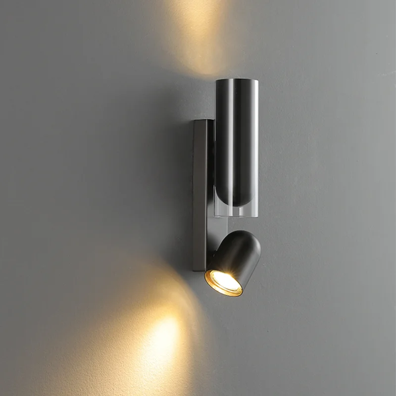 

Designer Luxury Stainless Steel Black Rose Gold Wall Lamp GU10 Spotlights Adjustable Angle Decoration LED Lights Bedside Sconce