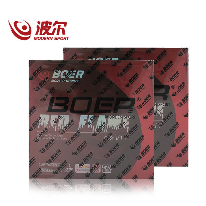 1pc Ittf Standards Table Tennis Rubber Pimples In Boer Red Flame V1