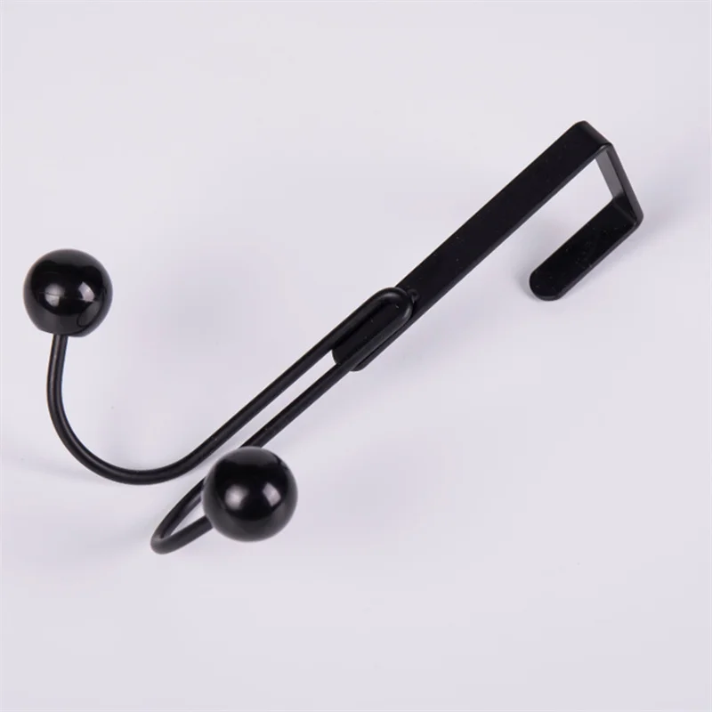 Over The Door Double Hanger Hooks Free Punching For Hanging Hats Bags Holder Tie Scarf Key Hook Clothes Coats Rack Towel Shelf storage hook door hook