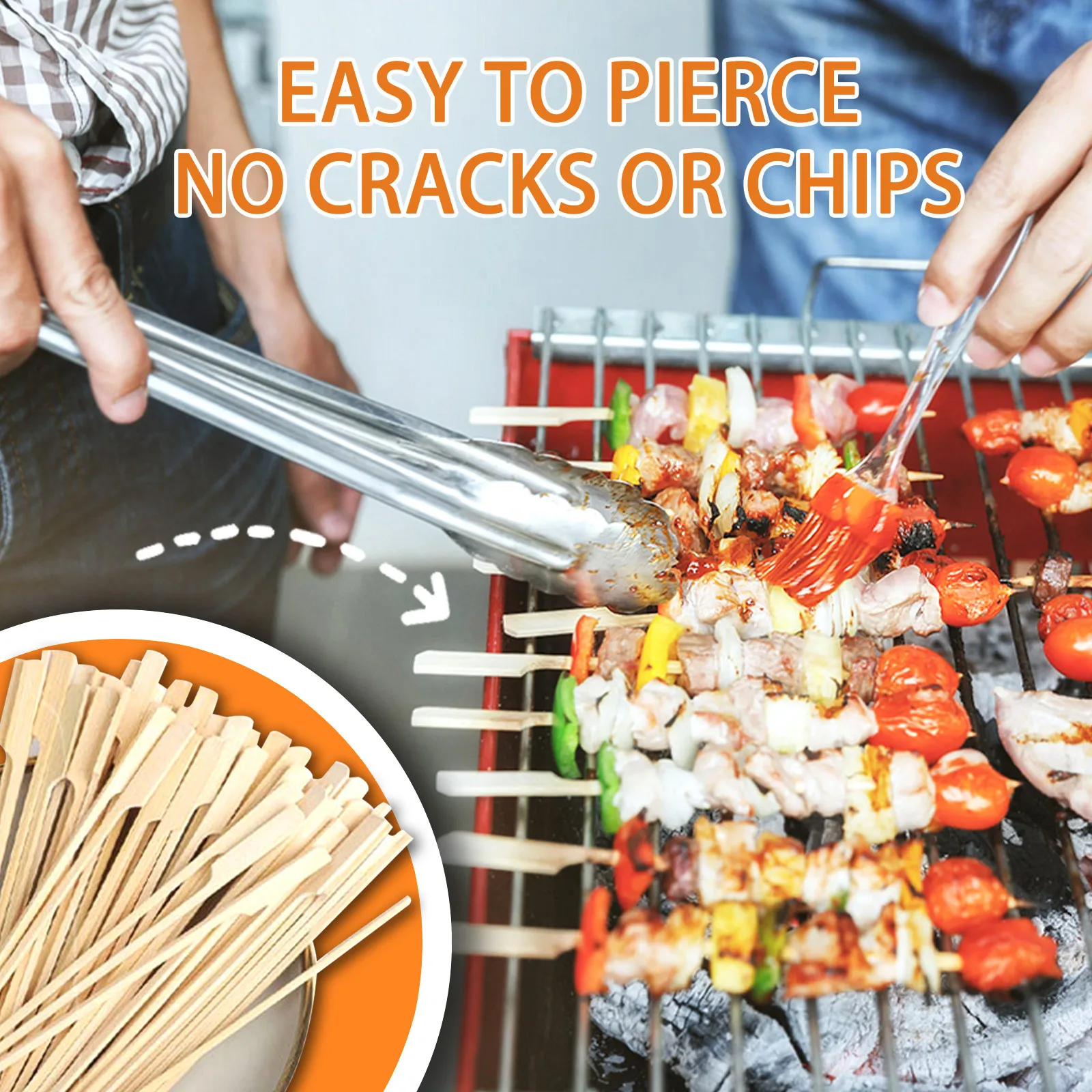 100 Pcs Skewers For Appetizers,Cocktail Picks Fancy Toothpicks For Appetizers, Food Sticks Party Drinks Fruit BBQ 12/15/18cm