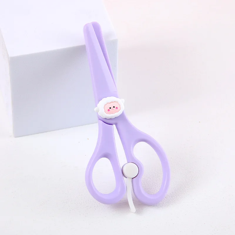 Safety Scissors Student Craft Scissors Round Edge Children Scissors Cute  Animal Plastic Scissors for Paper Cutting Scrapbooking - AliExpress