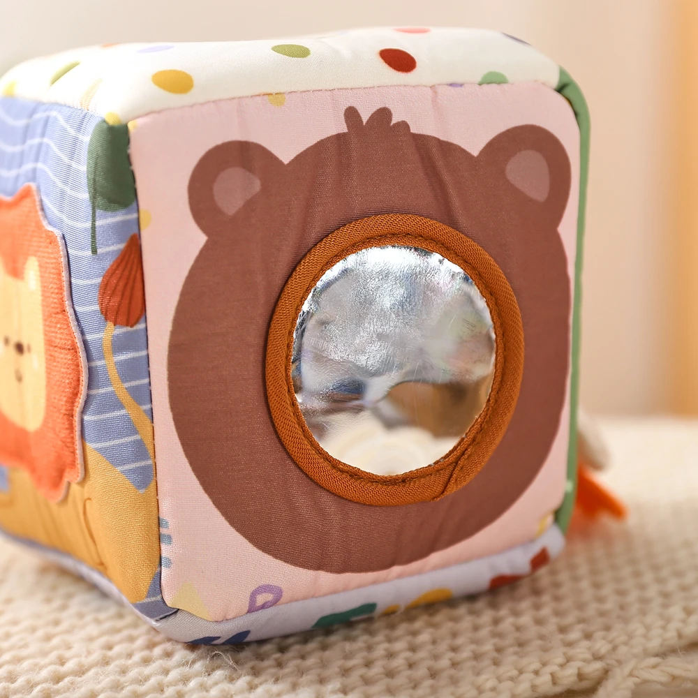 Baby Magic Tissue Box Spielzeug – 12 Seidenschals + 3 Knistertücher, Bärenspiegel, Enten-Geräusch, Weiche Baumwolle, BPA-frei, Sensorisches Geschenk – Detail 14