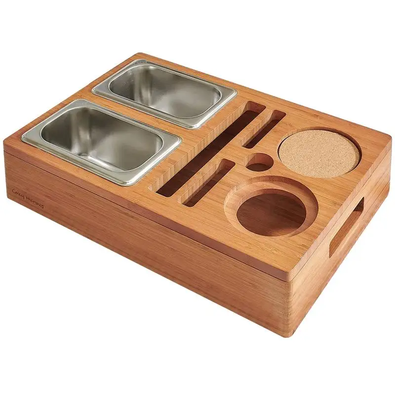 

Couch Snack Holder Cup Holders Anti Slip Sofa Tray Reusable Armrest Organizer Cellphone Stand for Living Rooms Beverages