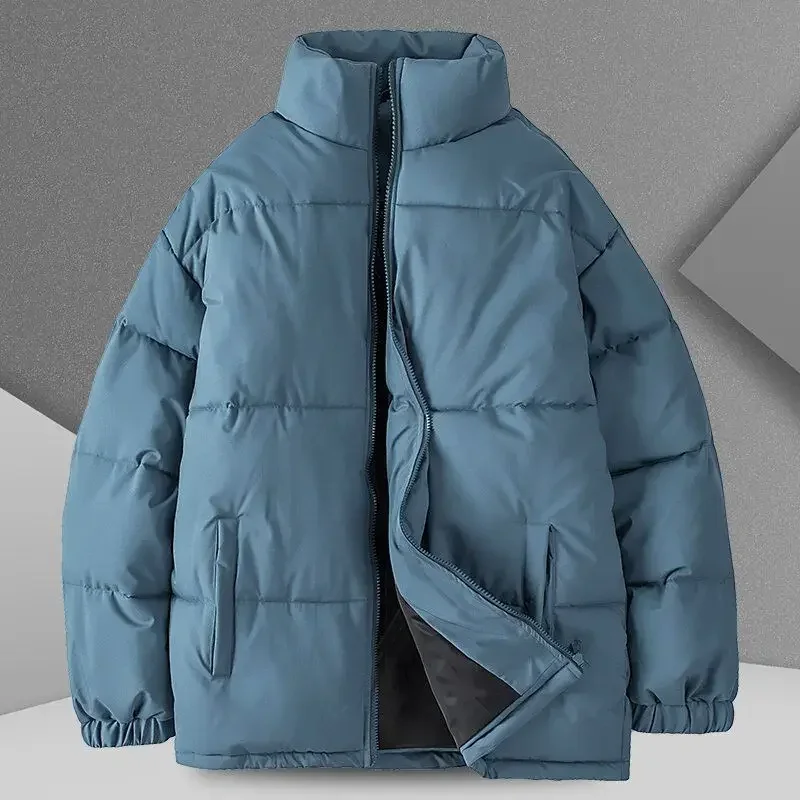 thumbnail image 1 of Parkas acolchadas para hombre, abrigos acolchados con cremallera, chaqueta de plumón para hombre, ropa corta de estilo coreano, ropa de invierno 2024, reseñas de ropa juvenil, 1 of 5