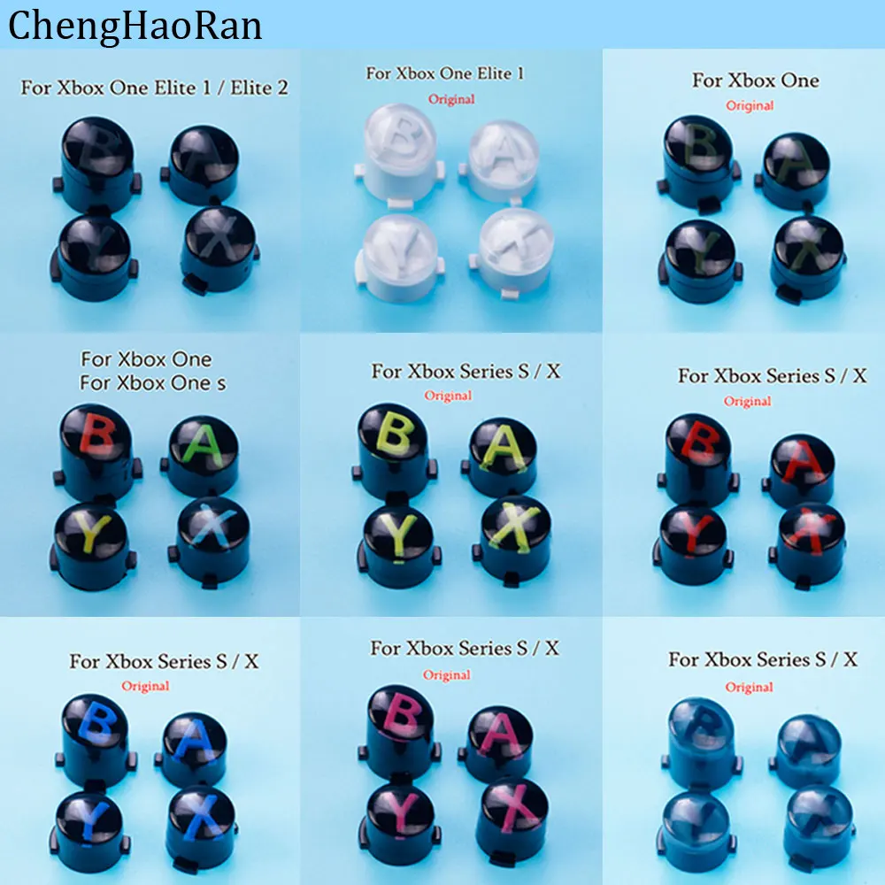 1Set Abxy Button Keycap Per Xbox One/Series/S/X Gamepad Power Switch Key Per Xbox One Elite 1/2 Accessori Per Controller