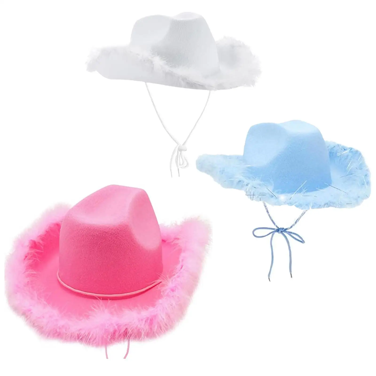 Costume Accessory Cowgirl Hat Pink Fluffy Save Big On Bulk Pink