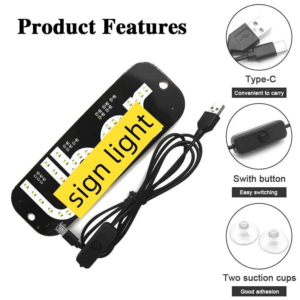 1PCS �ڵ��� LED �ý� �ý� UB-ER USB ǥ�� �� UB-ER TYPE-C �ڵ��� ���� ��ȣ�� �� 5-6V