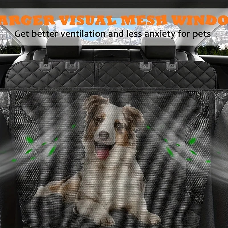 Pet Car Seat Cushion 5-in-1 Convertible Dog Car Seat Cover For Rear 60/40 Split Dog Cover For Anti Slip Hammoc