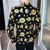 2024 Four Seasons Men Hot Stamping Floral Fashion Handsome Printed Business Casual Suit Korean Version Slim-fit Suit  Blazer 5