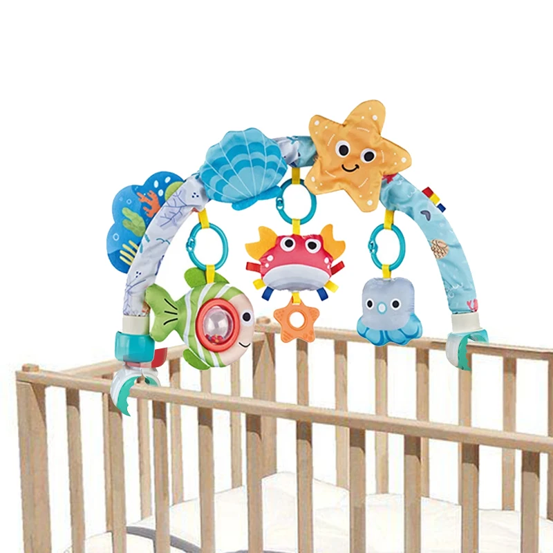 Baby Stroller Arch Toys Bouncer Toy Pram Activity Arch Toys Fine Motor Skills Toys Sensory Development Arch Baby Car Seat Toys - 2