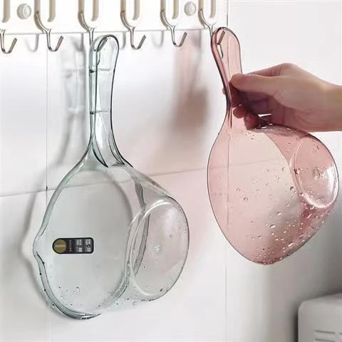Creative Water Ladle 1 Set Big Water Dipper Transparent Plastic Scoop With Mouth Large Capacity Long Handle Dipper