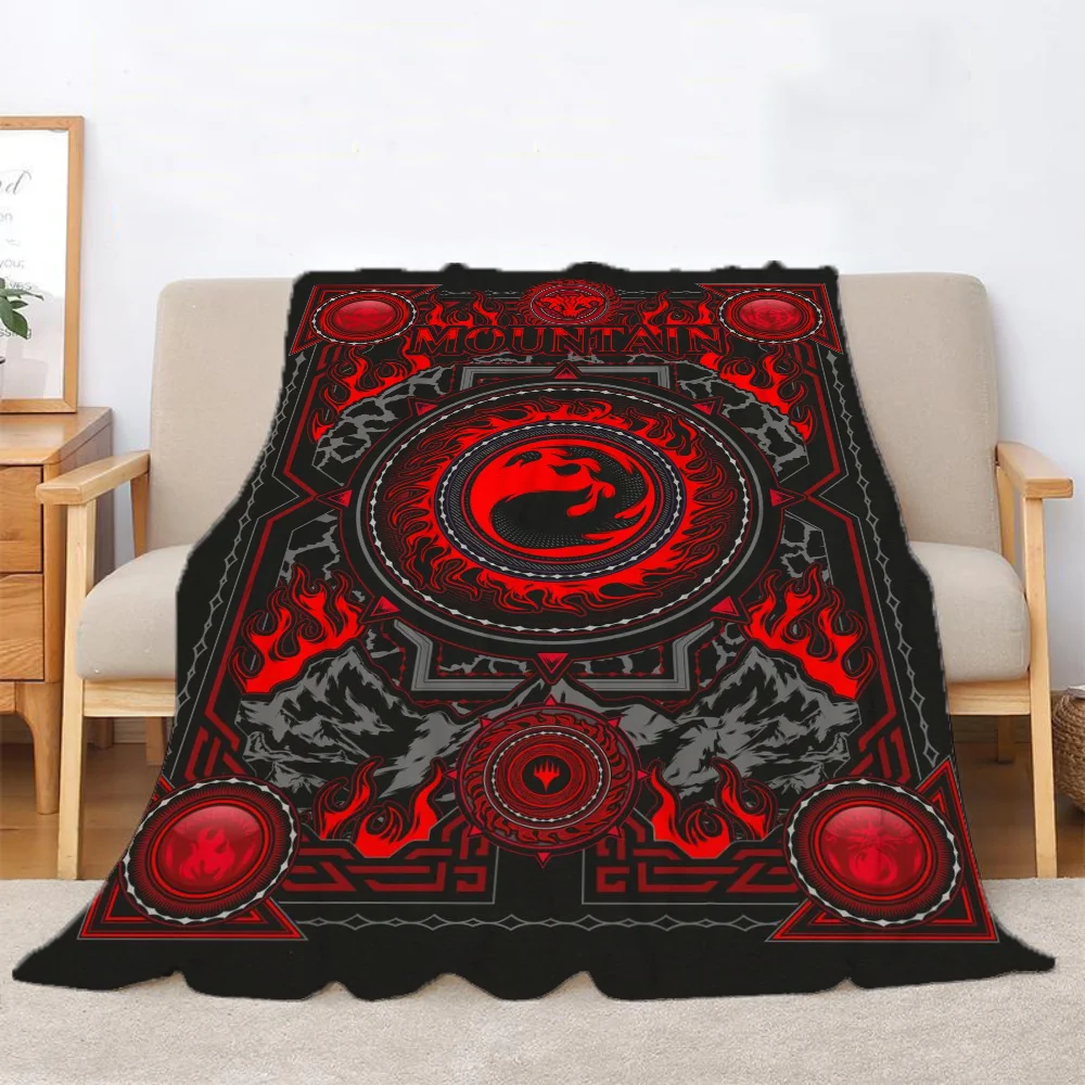 Magic the Gathering Flannel Blanket King Size Interior for Home Cute Throw Blanket Fluffy Bed Blankets & Throws Knitted Plaid 3