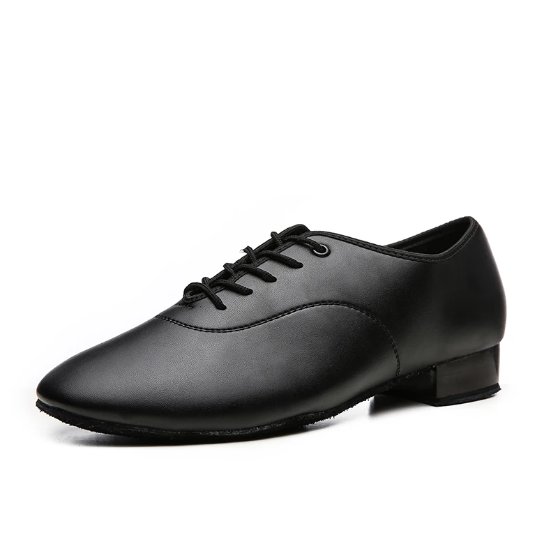 Diplip Men Latin Dance Shoes Modern Tango Salsa Leather Ballroom Shoes Square Heels Children Man Sneaker Jazz Back White Color 3