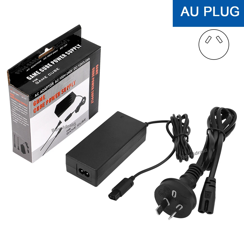EU/US/UK/AU Plug AC Adapter Power Supply for GameCube Video Game Console Charger for NGC AC/DC Adapter 100-240V
