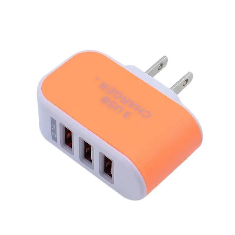 2A Charger Adapter 100-240V 3 USB Hub Port Power Supply Charging Plug Socket for Travel Charge EU Standard Plug for Phone