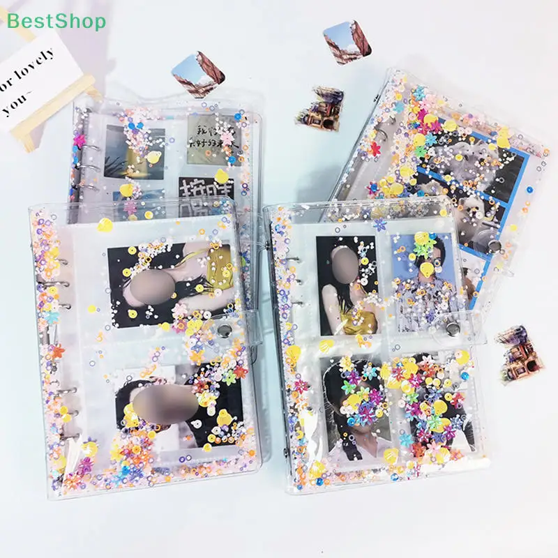 Glitter Bead Shell Transparent Notebook Planner Organizer Binder Books Notebook Protector Case Photo Album DIY Refills Suppliers