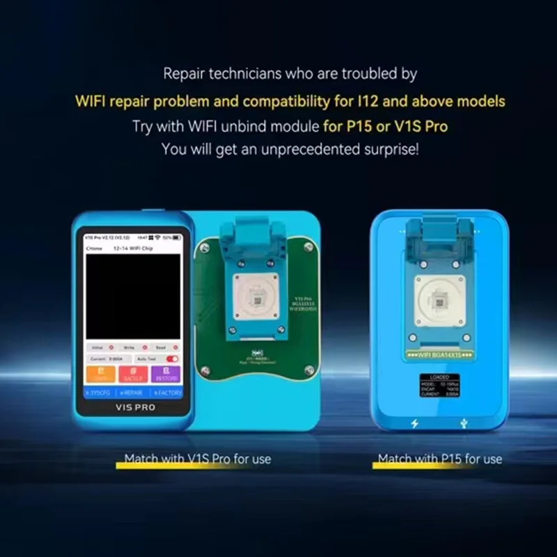 JCID JC WIFI 칩 수리 활성화 모듈 프로그래머 IP 12 13 14 15 16 시리즈 ipad WiFi 및 WiFi 수리 모듈 분리