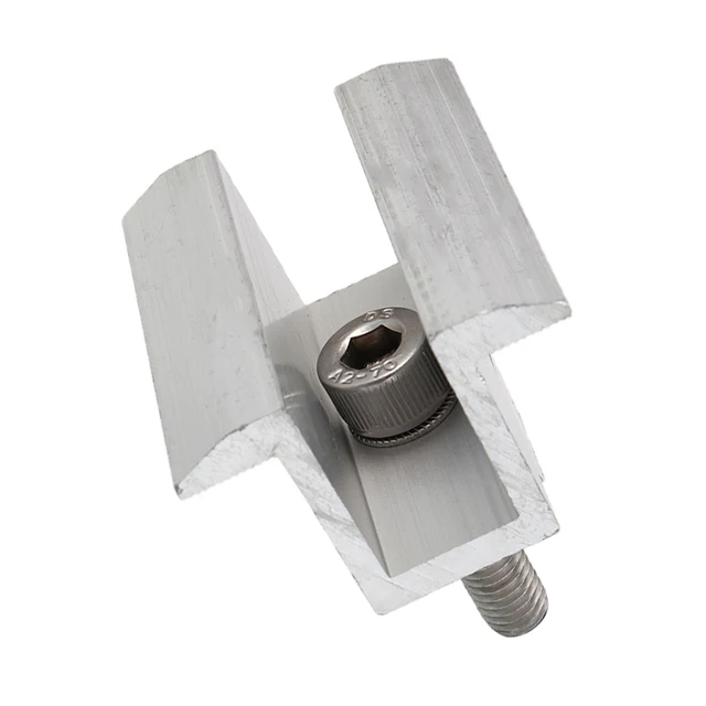 Ej.Life Lot De 10 Pinces Support Montage Panneau Solaire, Support De Fixation Pinces Centrales