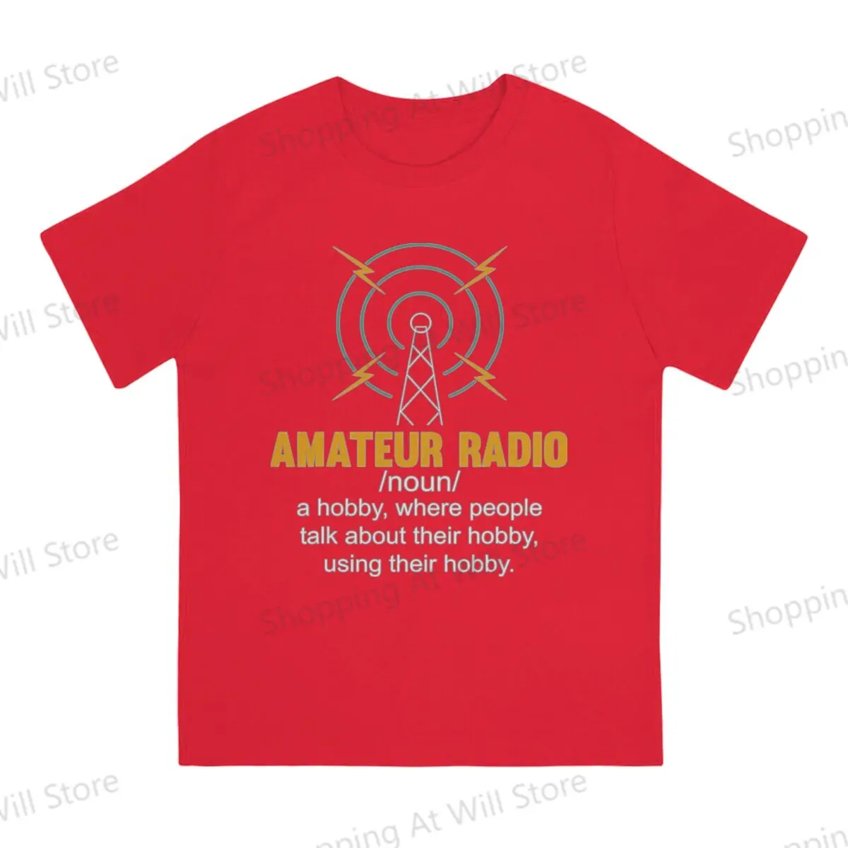 100% Cotton Amateur Radio Definition Funny T-Shirt - Unisex O-Neck Short Sleeve