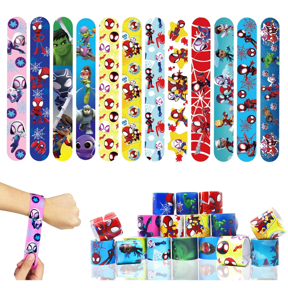 Slap Bracelets Kids Spidey and His Amazing Friends Wristbands Party Favors Classroom Prizes Exchanging Gifts