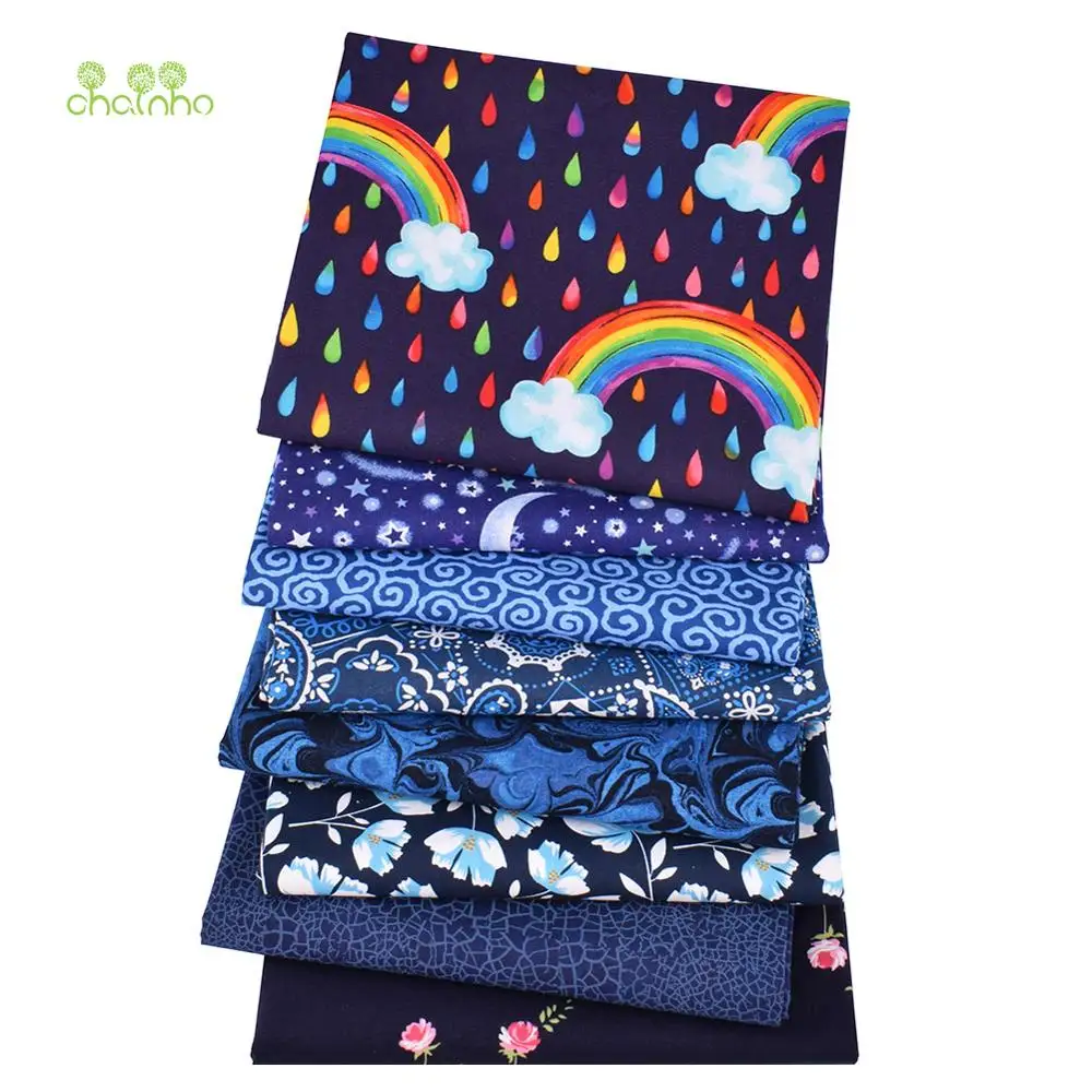 Chainho,Printed Plain Cotton Fabric,DIY Quilting Sewing Material,Patchwork Cloth,8 Bronzing Series Textile,20x25cm/Piece,15CD9