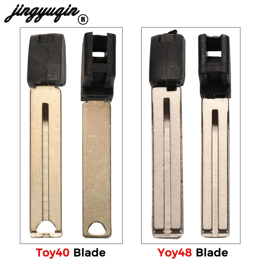 

jingyuqin For Toyota Highlander Land Cruiser RAV4 Car Key Fob Uncut Yoy40 Toy48 Blade New Smart Remote Key Lnsert Blank