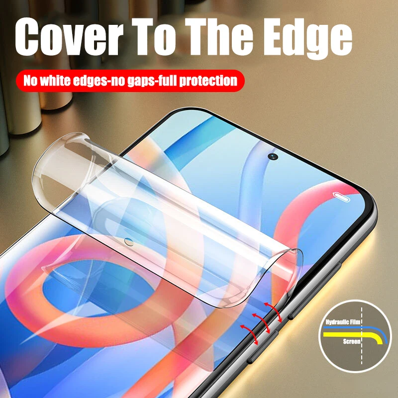 4 Stuks Volledige Cover Screen Protector Voor Xiaomi Redmi Note 10 11 9 8 Pro Hydrogel Film Voor Poco F3 f4 Gt M3 M4 X3 Pro Nfc Film