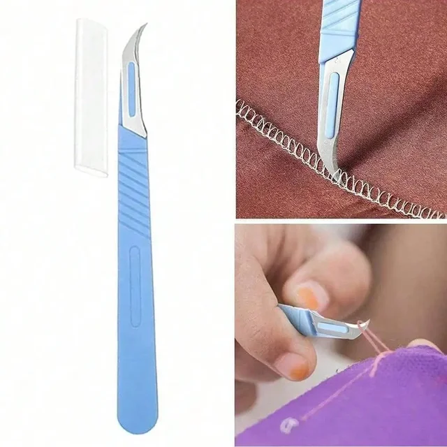 5PCS Sewing Seam Ripper Kit Blue Sewing Stitch Thread Unpicker Cutter Remover for Sewing Crafting Needlework Embroidery Tool 4