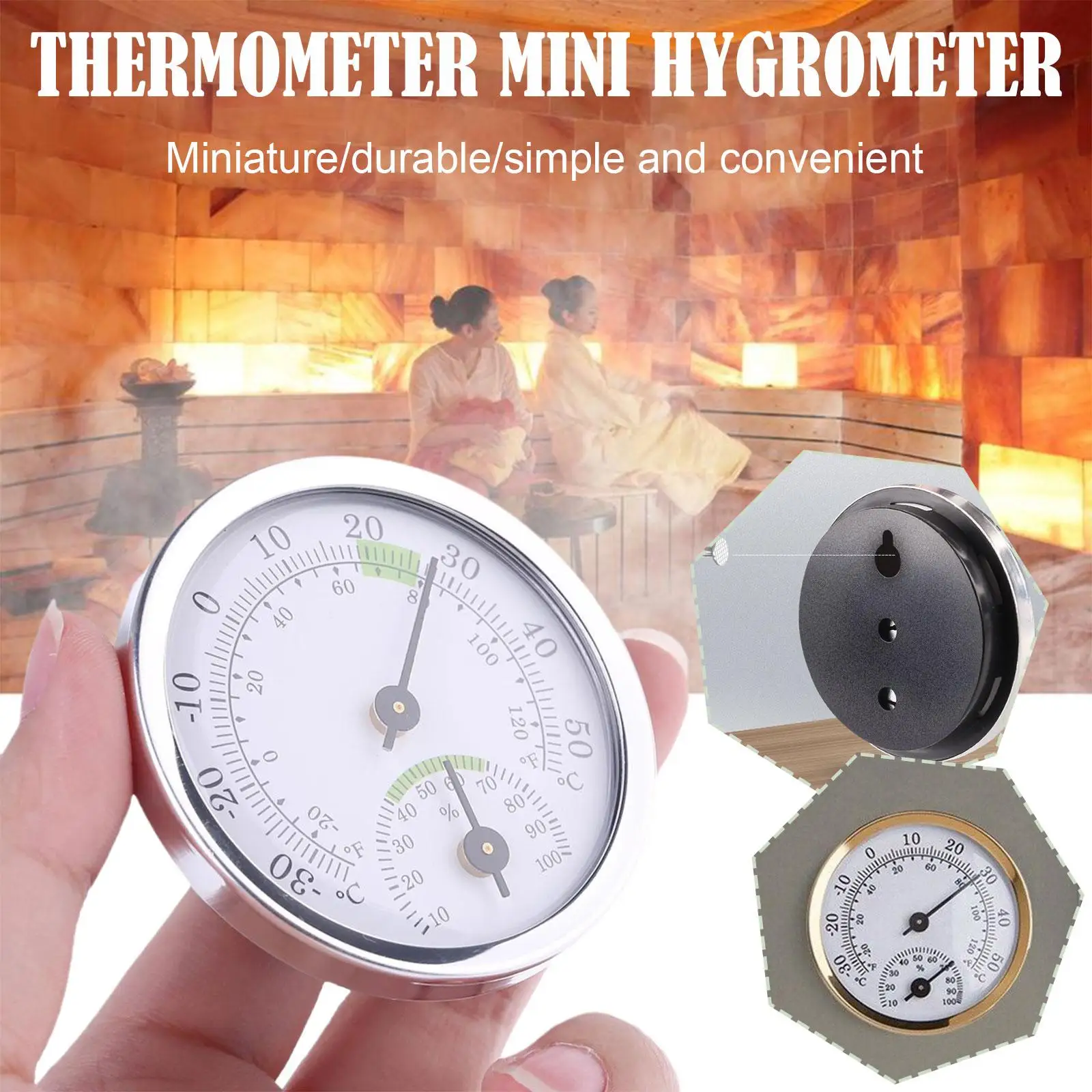 Thermometer Hygrometer Mini Pointer Type Thermometer Hygrometer Indoor Room Electronic Temperature Humidity Meter Sensor Gauge For Home Thermometer