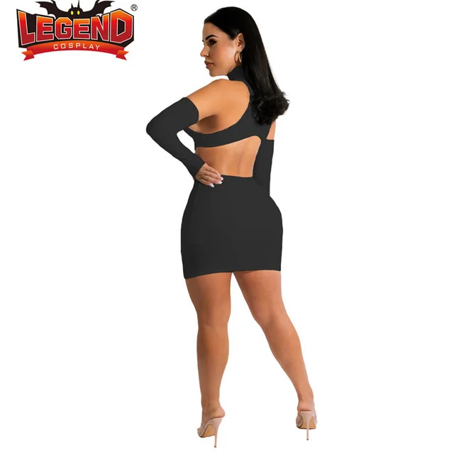 Euphoria Maddy Perez Cosplay Costume Black Cut Out Bodycon 