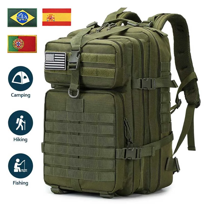 30L or 50L Army Military Tactical Backpack Men's Camping Sports Tactics  Hiking Supplies Trekking Climbing Travel Bag for Men Army Green (30L) |  PGMall