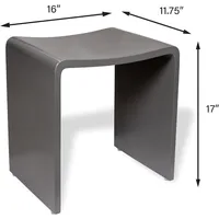 Shower Chair - Concrete, Waterproof Shower Stool, Bath Seat, FSA HSA Eligible, Medical Use, 300 lbs Weight Capacity, Non-Slip 2