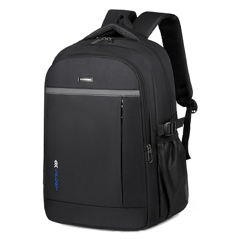 Durable Oxford travel backpack, casual backpack with adjustable shoulder straps, multiple compartments and zipper closure, styli