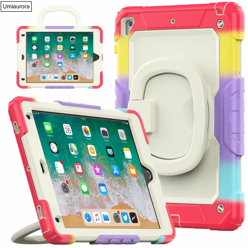 Heavy Duty Rugged Tablet Case with Handle and Stand - Shockproof Cover