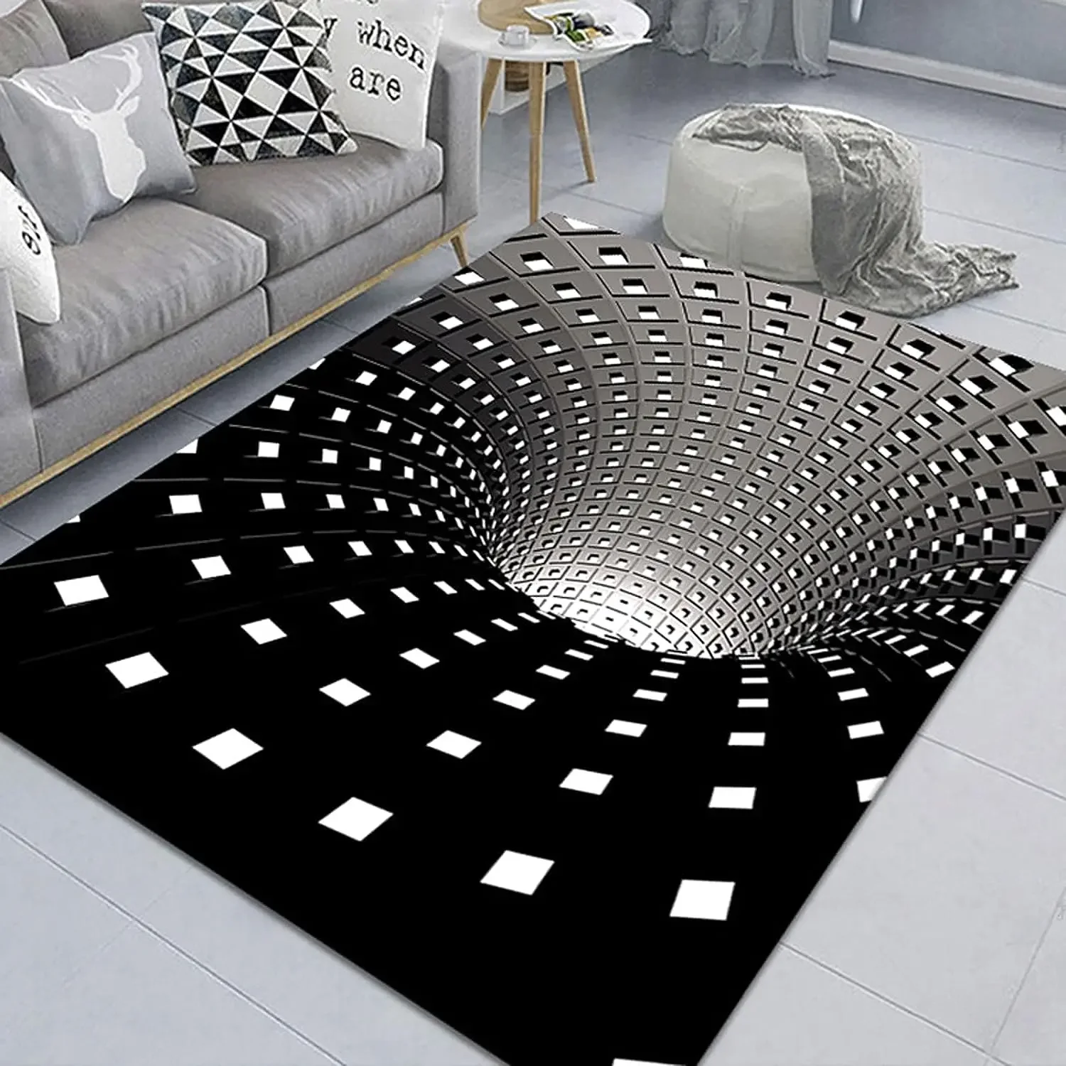 3D Vortex Illusion Rug 1