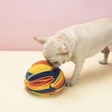 Snuffle Mat Ball for Dogs Brain Stimulating Puzzle Toys Stress Relief Portable Machine Washable Interactive Dogs Treat Dispenser