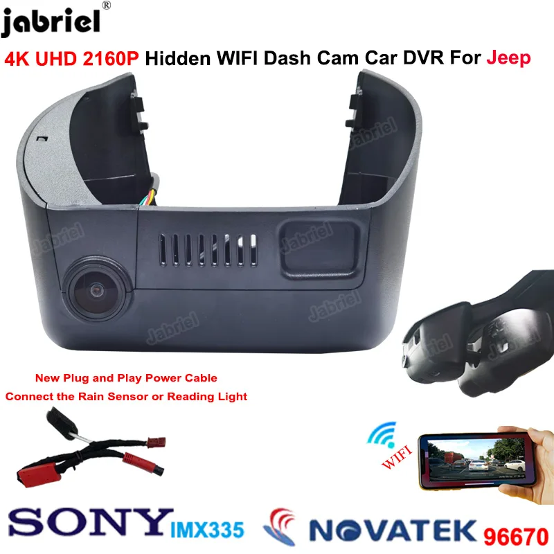 New 4k Car Dvr Dash Cam Cameras For Jeep Cherokee 2013 2014 2015 2016