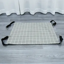 Luxury Double-Sided Cat Hammock Bed with Adjustable Straps - M 50X40CM (Thin-Grey Grid)