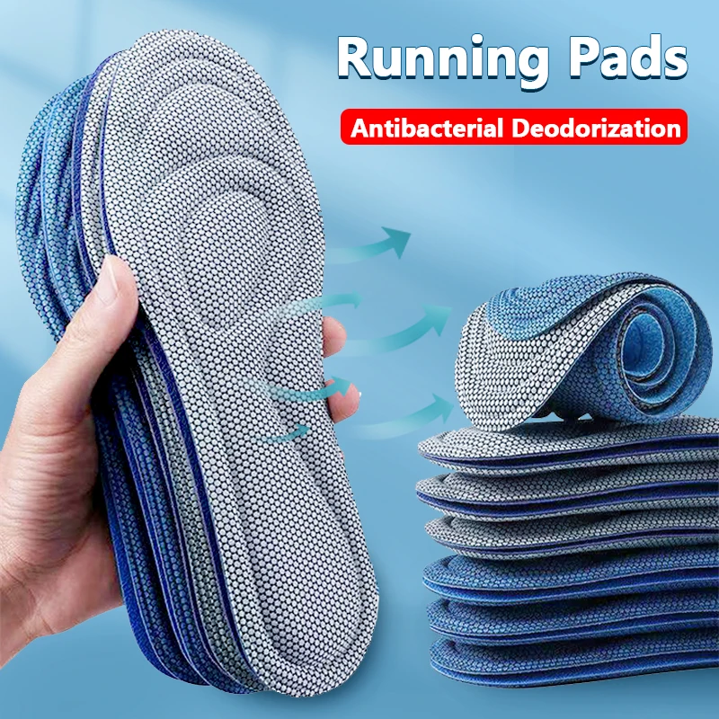 thumbnail image 5 of Plantillas ortopédicas de espuma viscoelástica suave de 2 piezas para zapatos, desodorización antibacteriana, absorción del sudor, plantillas deportivas para correr, 5 of 5