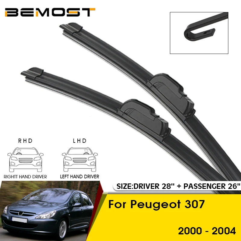 Car Wiper Blades For Peugeot 307 2000-2004 Windshield Windscreen Front Window Blades 28"+26" Car Accessories