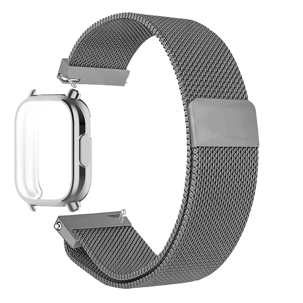 Milanese Mesh Strap with Case and Screen Protector - Premium Watchband Bracelet Accessories