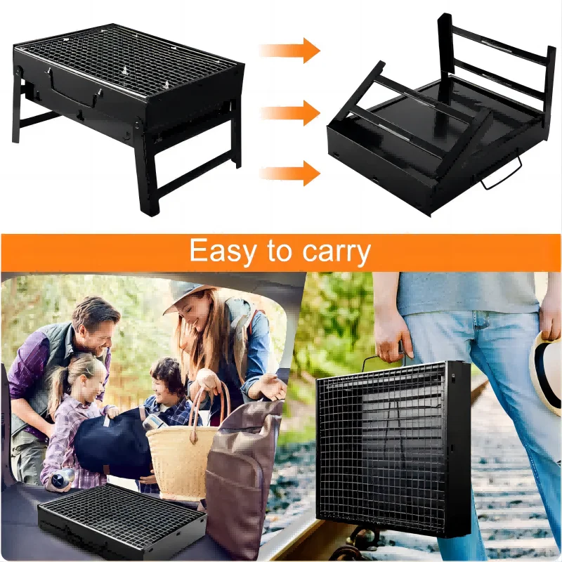 BBQ Grill Portable Stainless Steel Tool Kit Outdoor Cooking Camping Picnic Beach barbecue charcoal stove barbecue stove barbecue grill