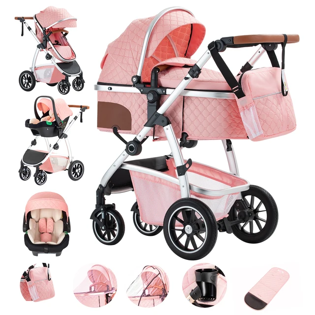 Poussette bébé 3 en 1, facile à plier, multifonctionnelle, voyage, Portable, siège de sécurité, cadre en aluminium Standard ue 1