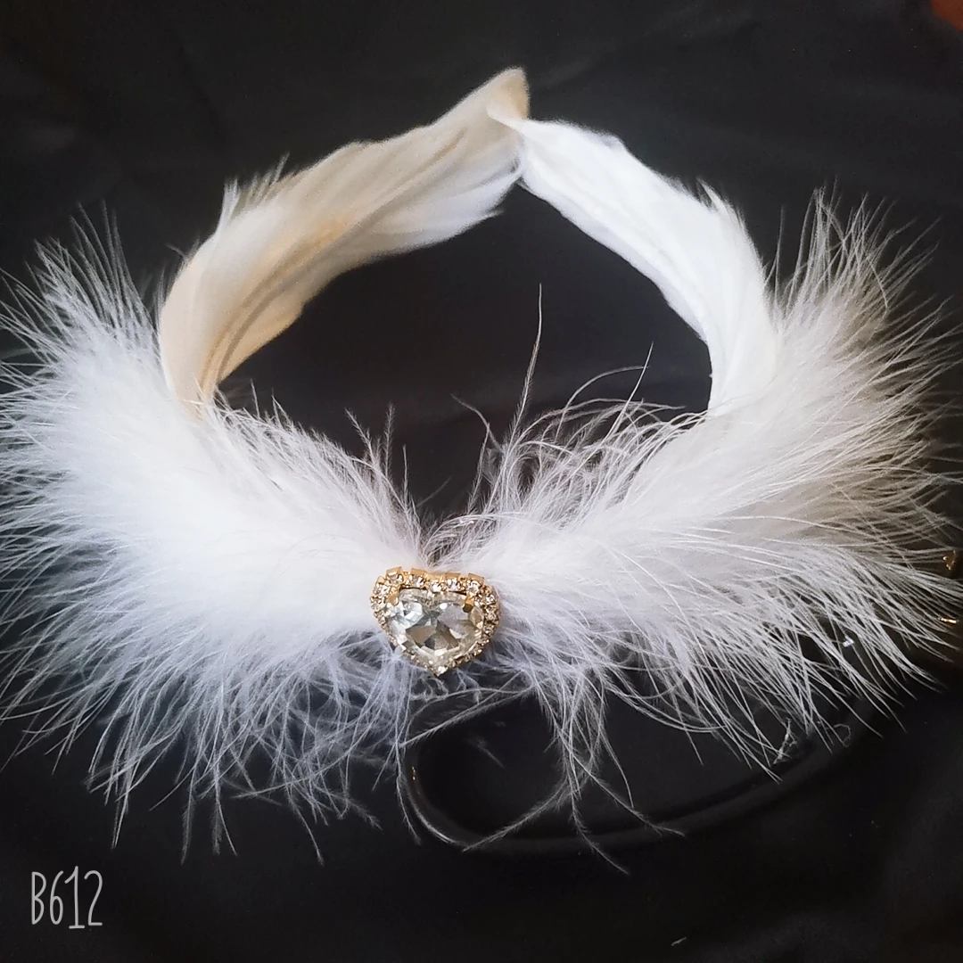 Elegant White Black Swan Lake Ballet Feather Headwear For  display picture 1